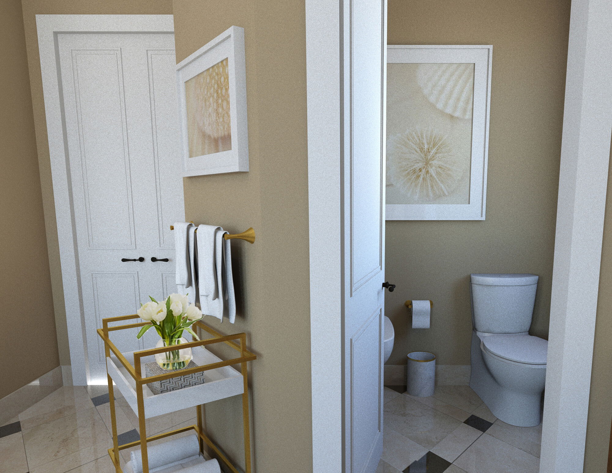 Online Designer Bathroom 3D Model 1