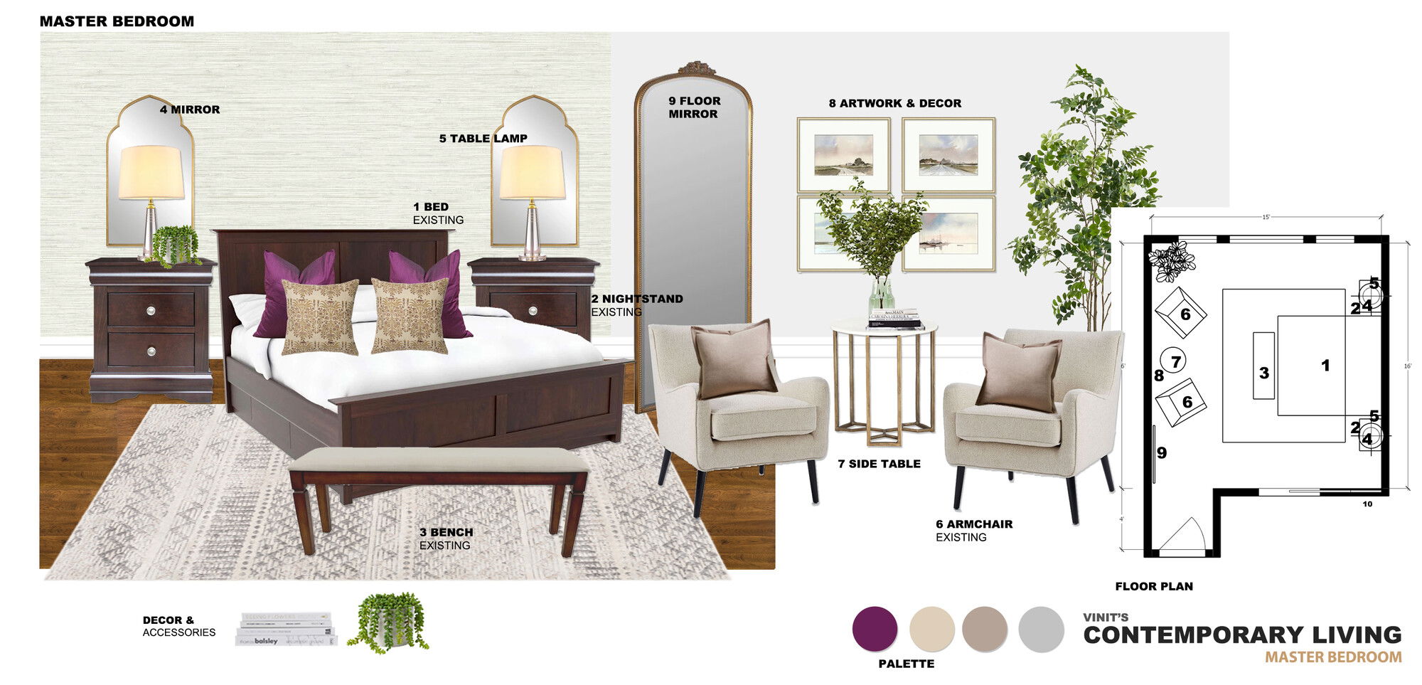 Ideas de diseño interior de dormitorio en línea