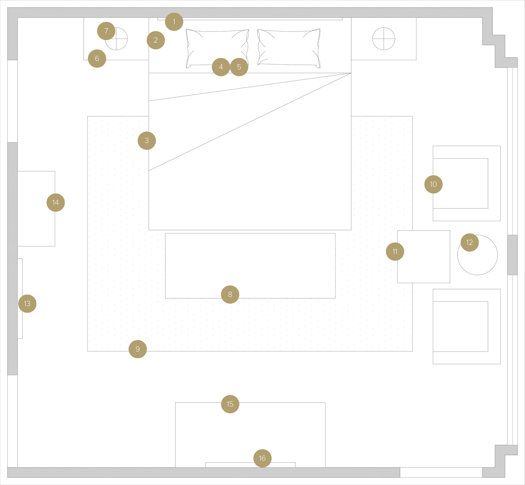Online Designer Bedroom Floorplan