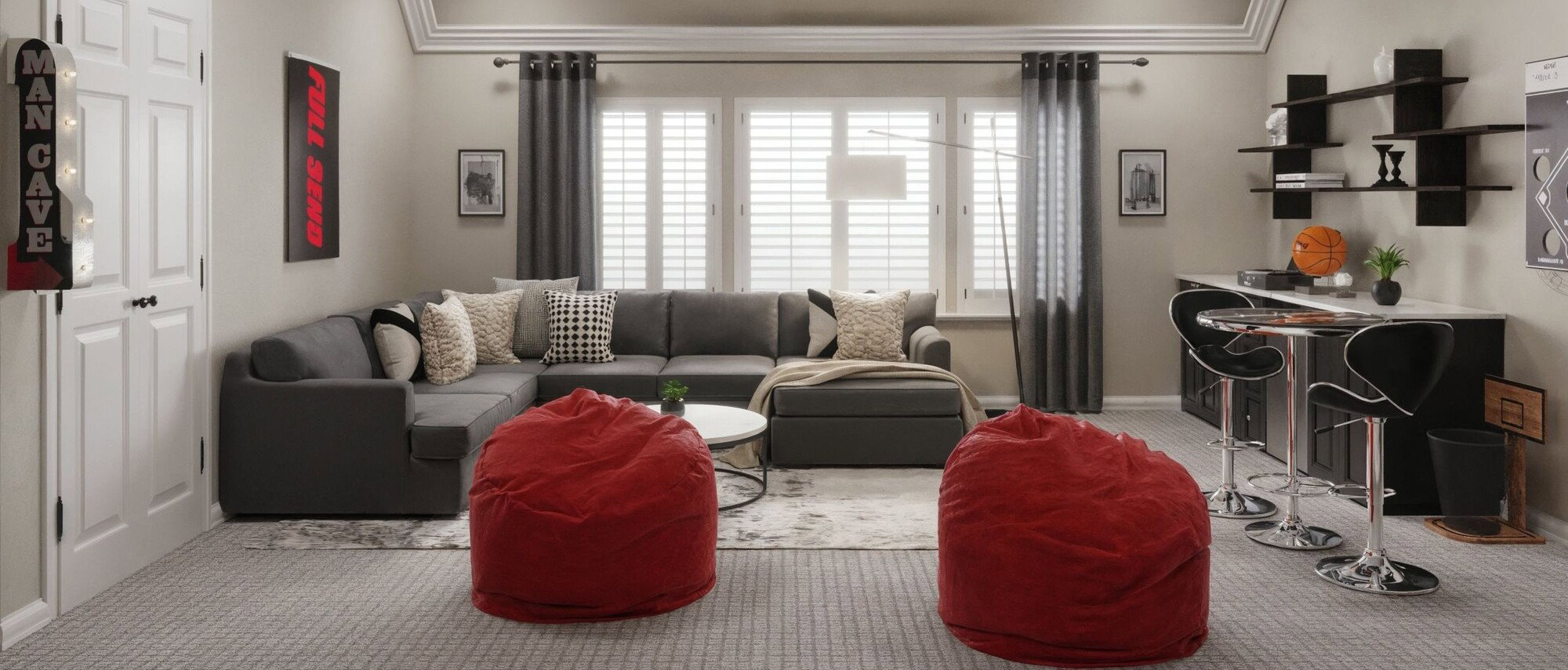 Modern Teenage Man Cave Interior Design-MaryJane  After Rendering