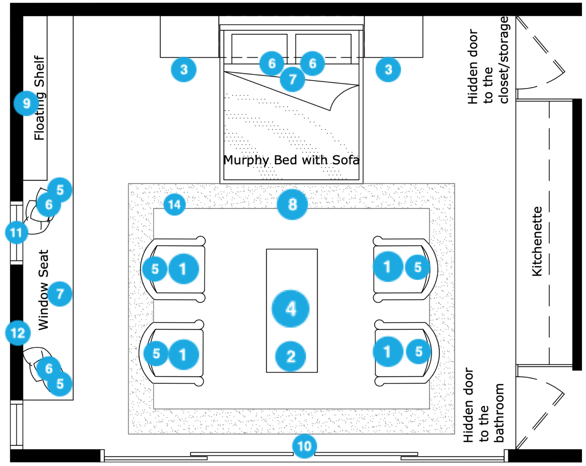 Online Designer Bedroom Floorplan