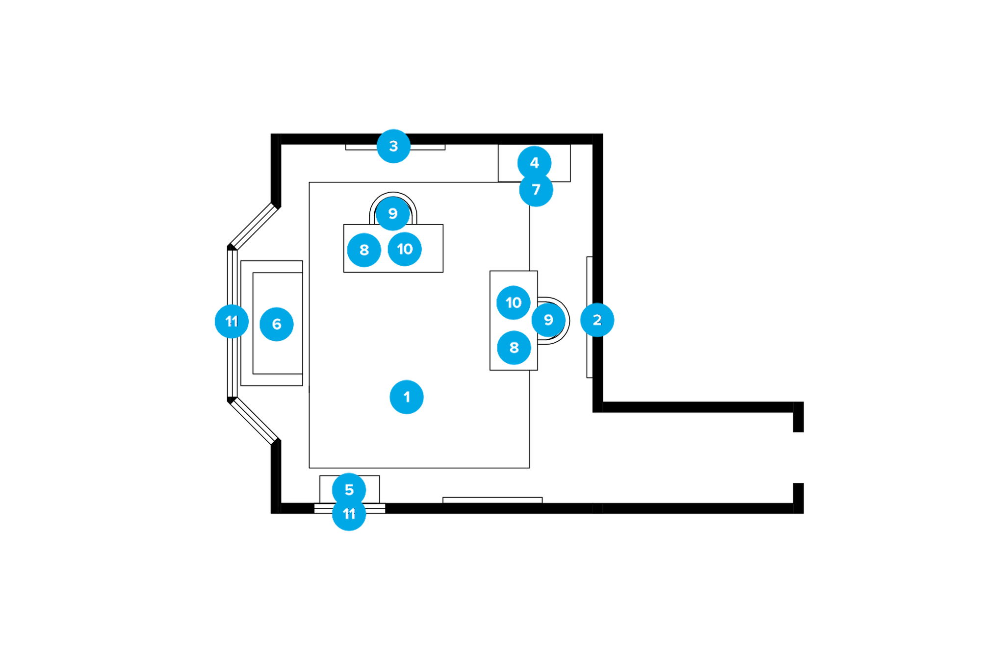 Plano de hogar/oficina pequeña del diseñador en línea