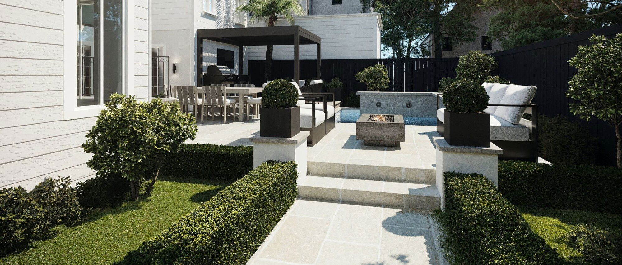 Modern Pergola Patio Renovation