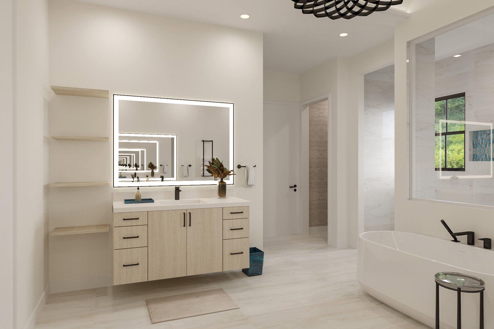 Online Designer Bathroom 3D Model 3