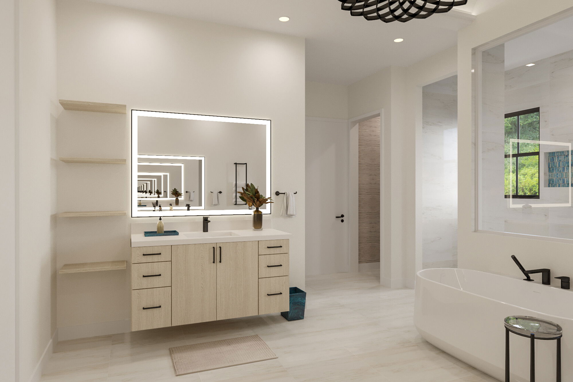 Online Designer Bathroom 3D Model 3