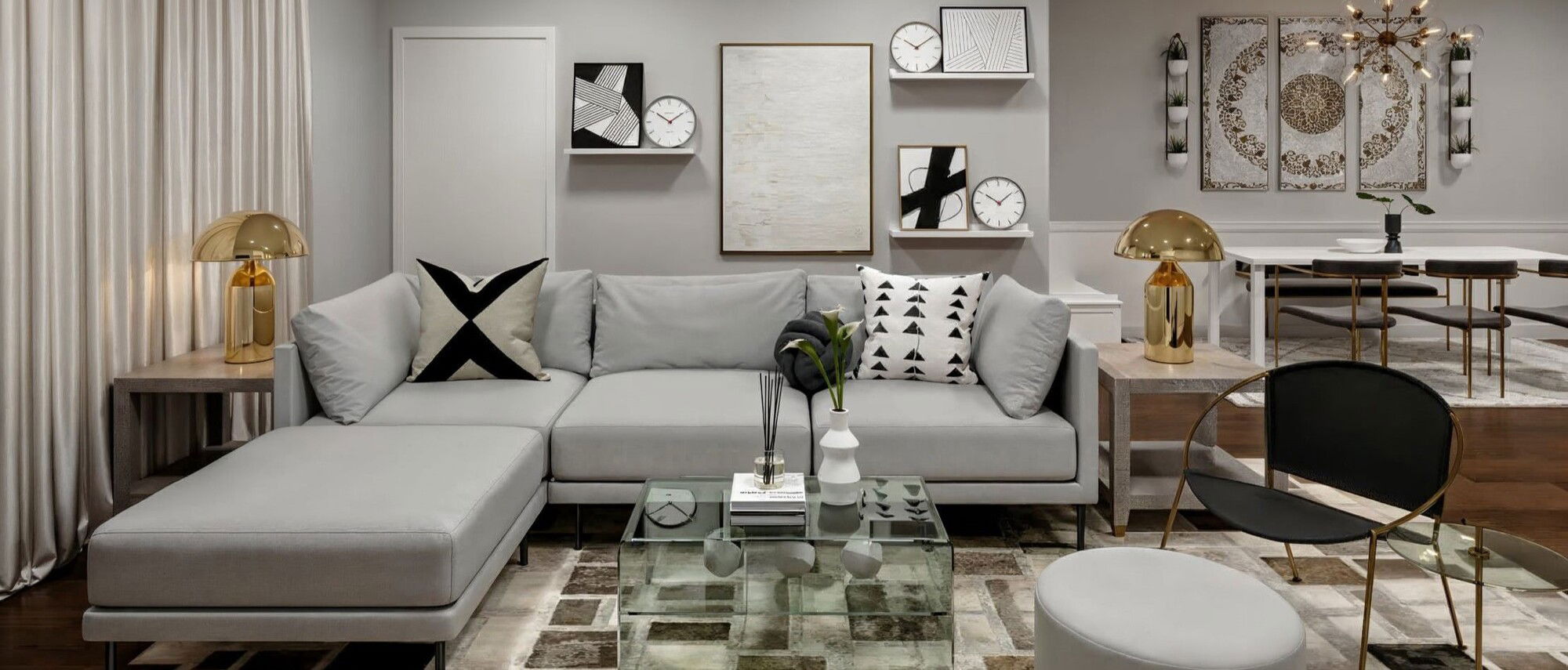 Diseño de interiores contemporáneo y ecléctico - Renderizado después