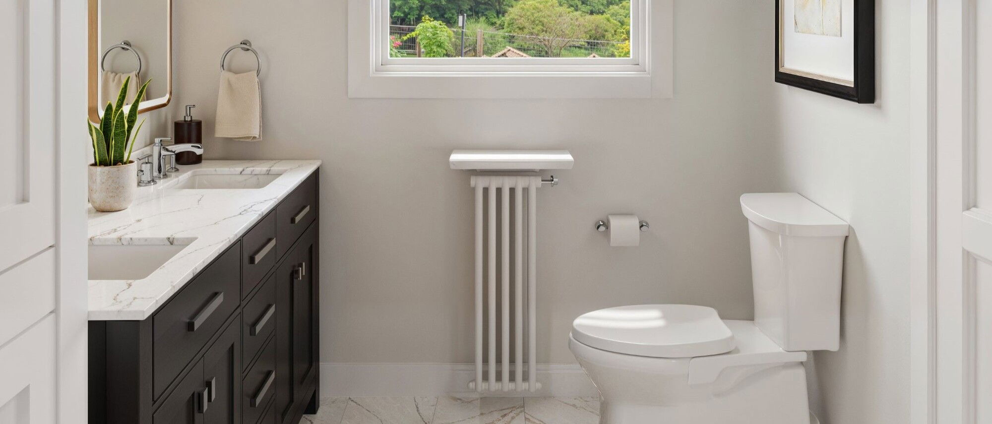 Pequeña Renovación de Baño Principal - Renderizado Después de Andrea