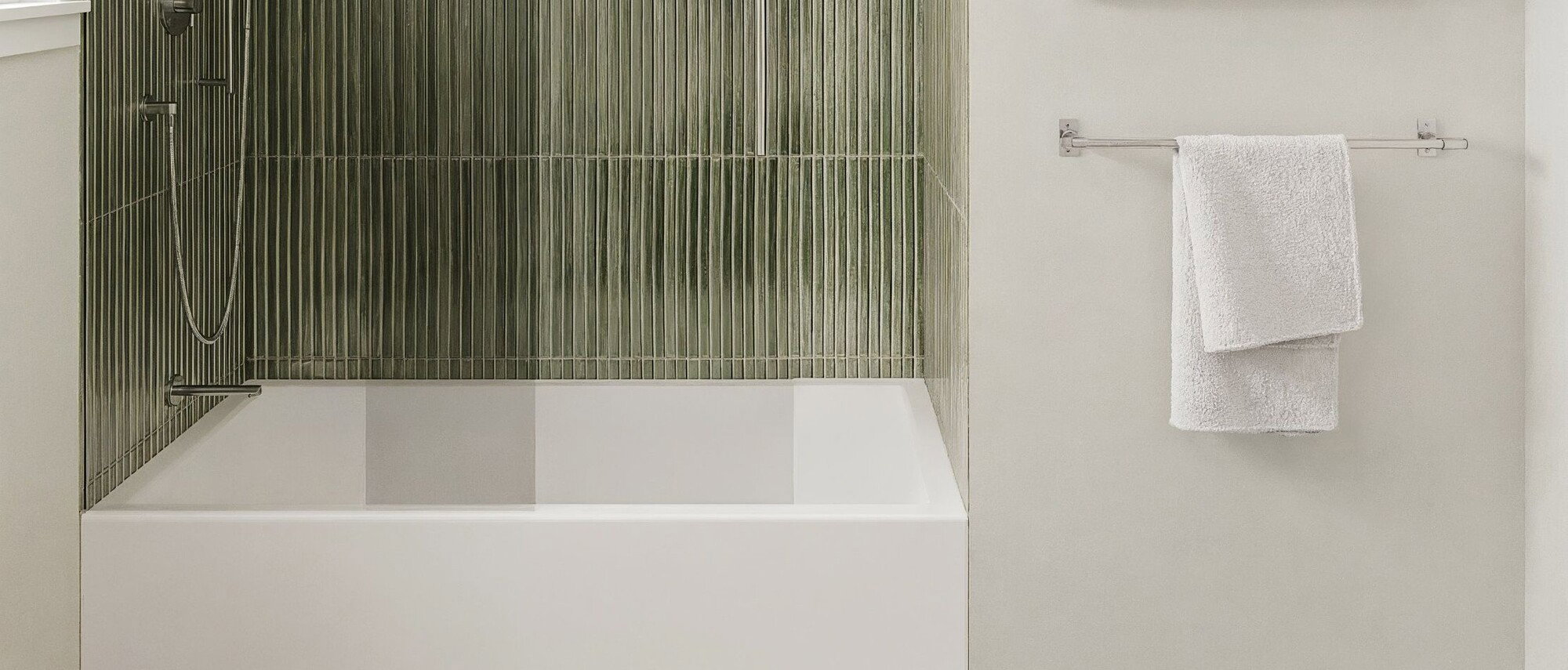 Modern Coastal Escape Bathroom Renovation by interior designers in Sacramento, California