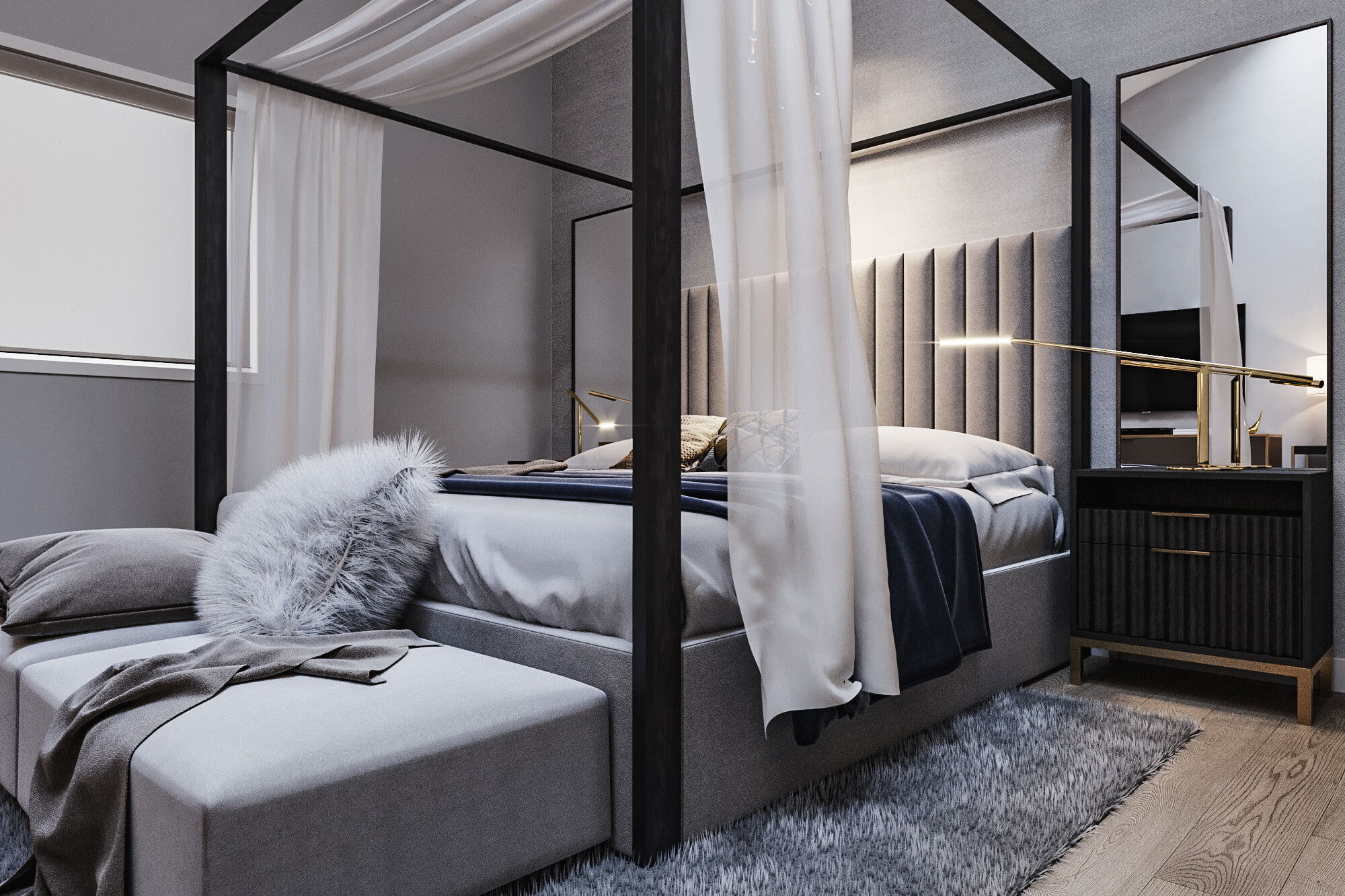 Modelo 3D de Dormitorio del Diseñador en Línea 2
