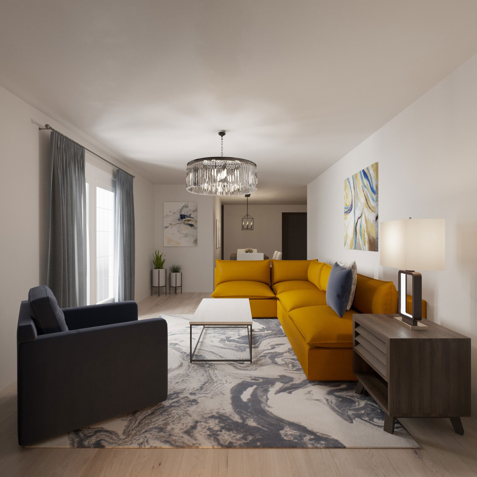 Modelo 3D Sala-Comedor del Diseñador en Línea 2