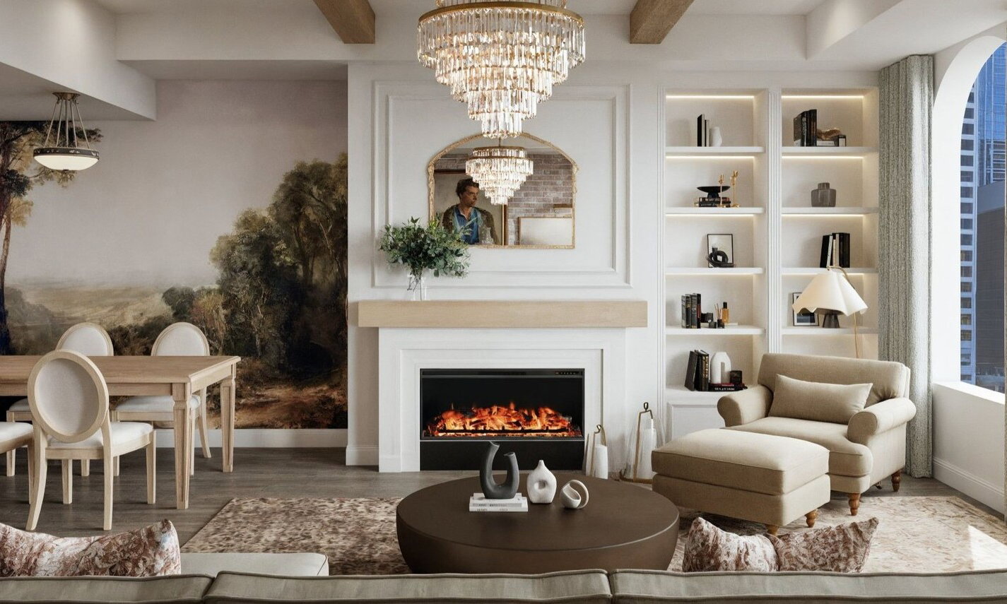 Elegant and Inviting Warmth Condo Design by affordable Alexandria interior designers