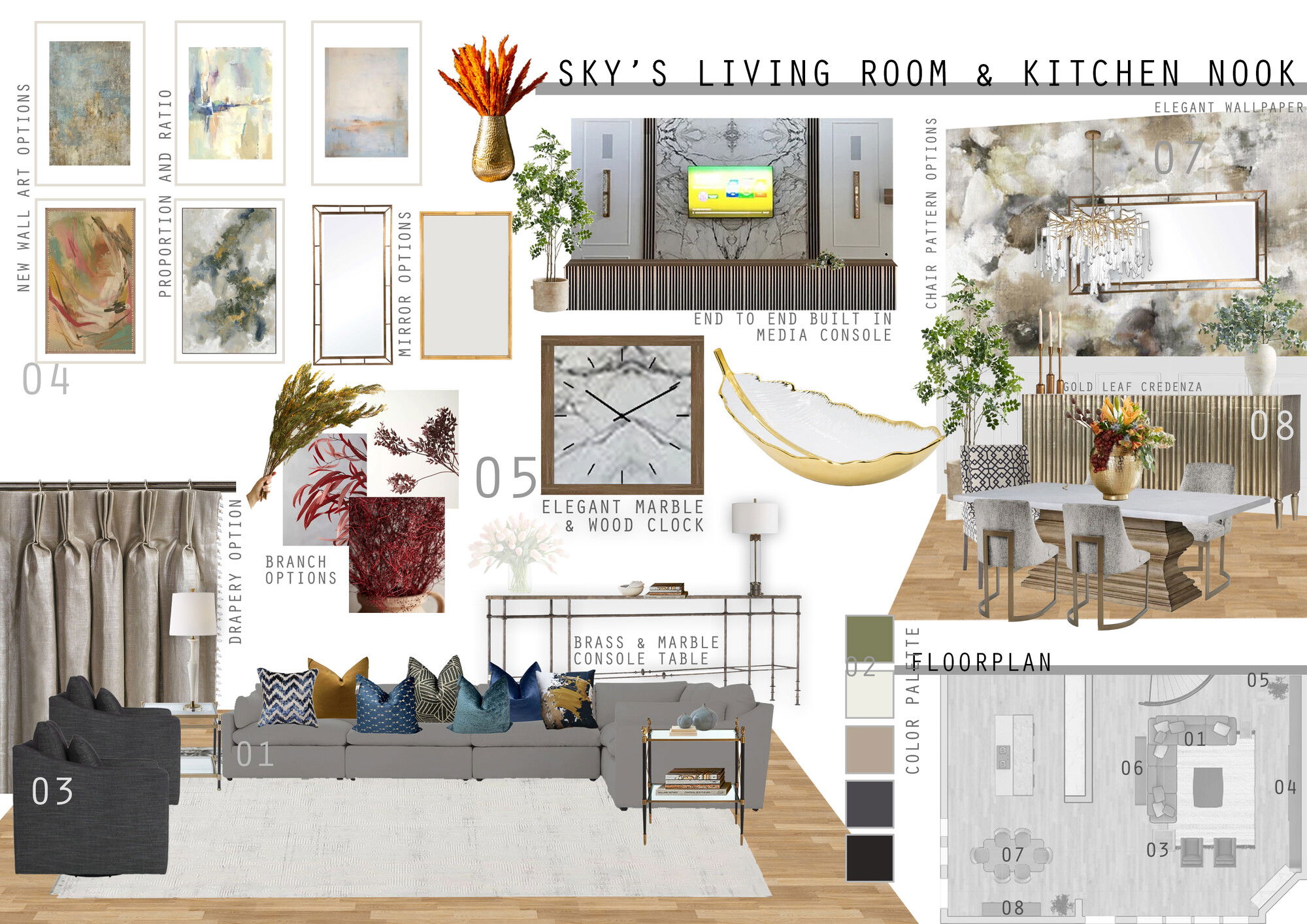 Online Designer Combined Living/Dining Interior Design Ideas