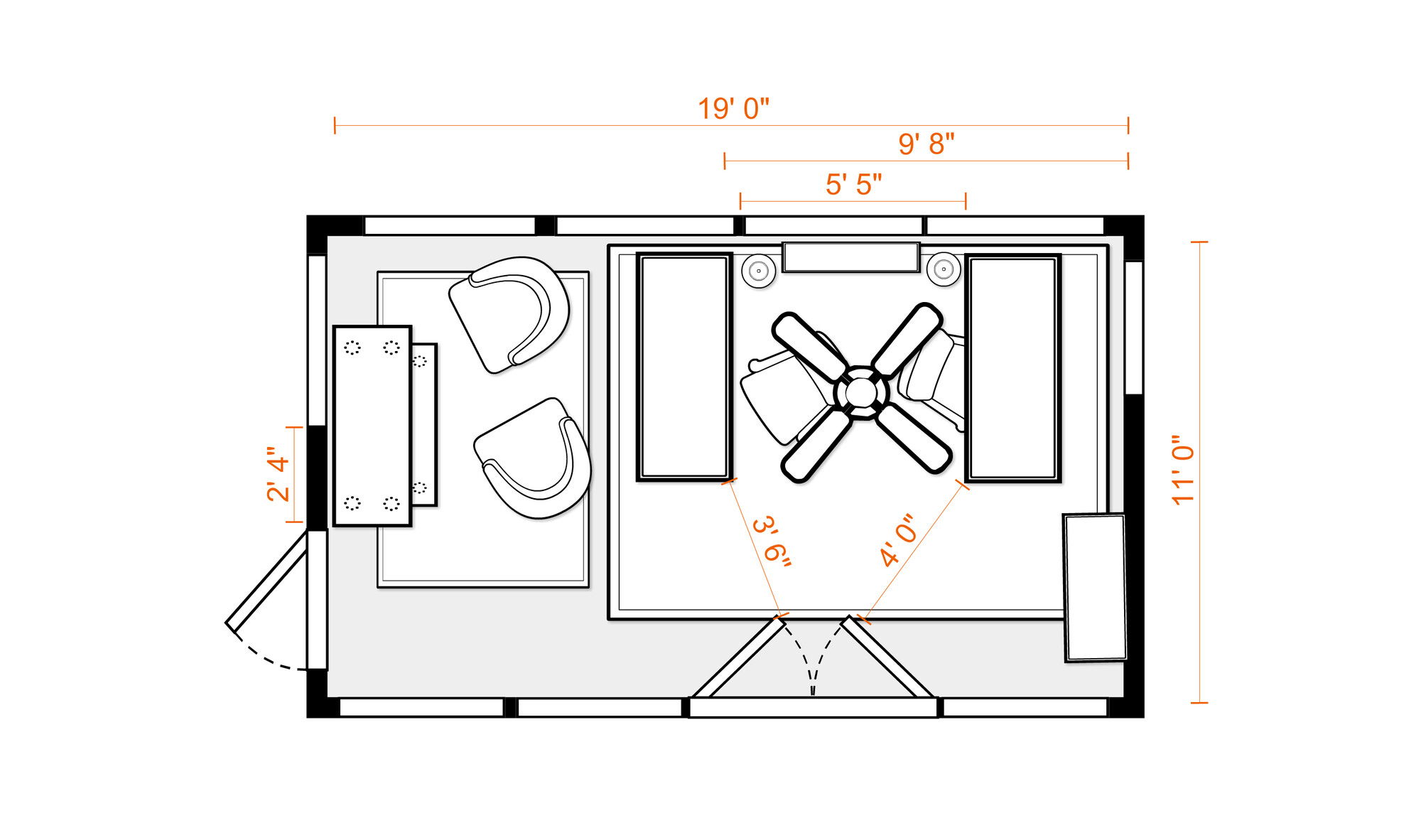 Plano de hogar/oficina pequeña del diseñador en línea