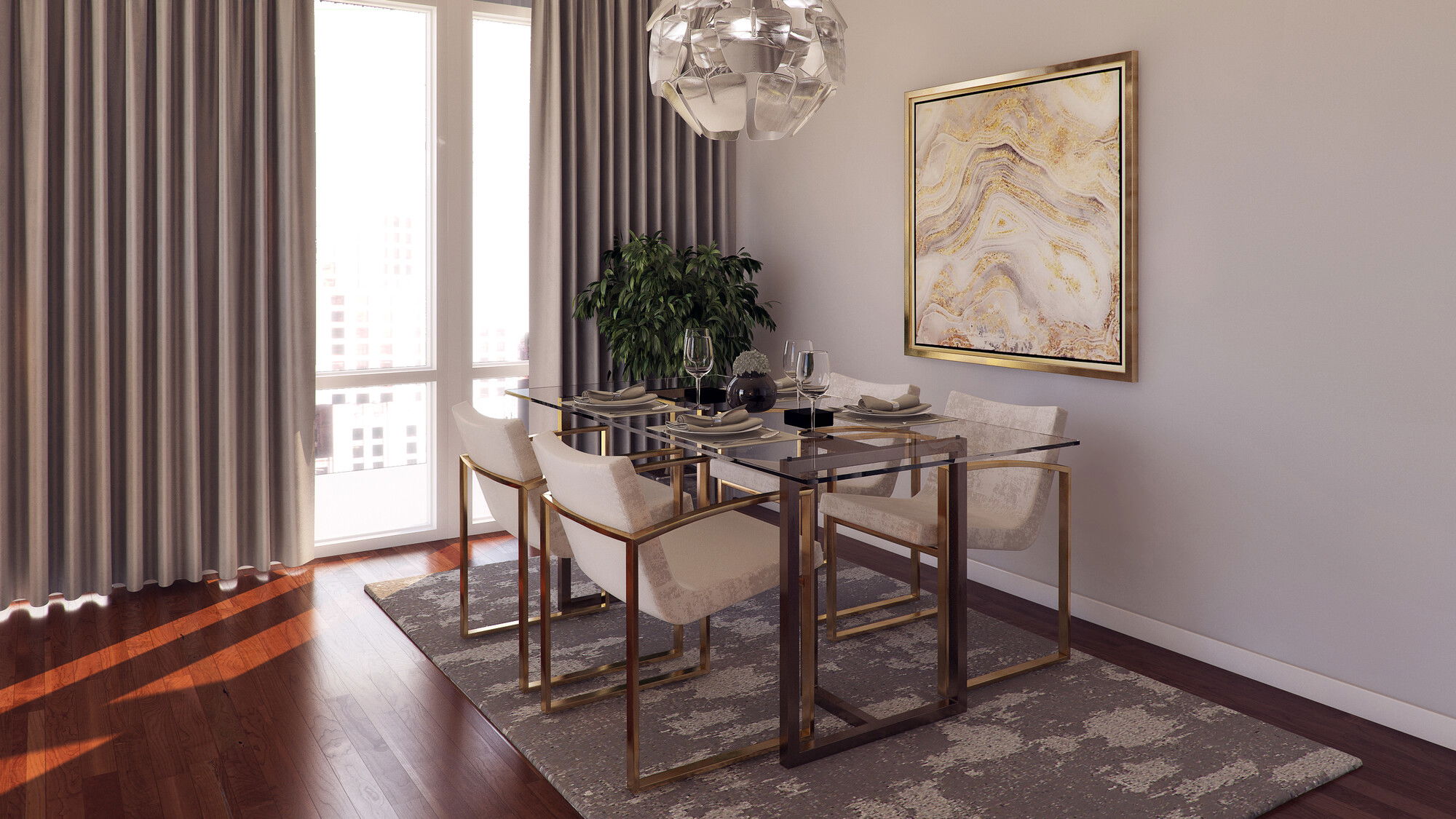 Modelo 3D Sala-Comedor del Diseñador en Línea 2
