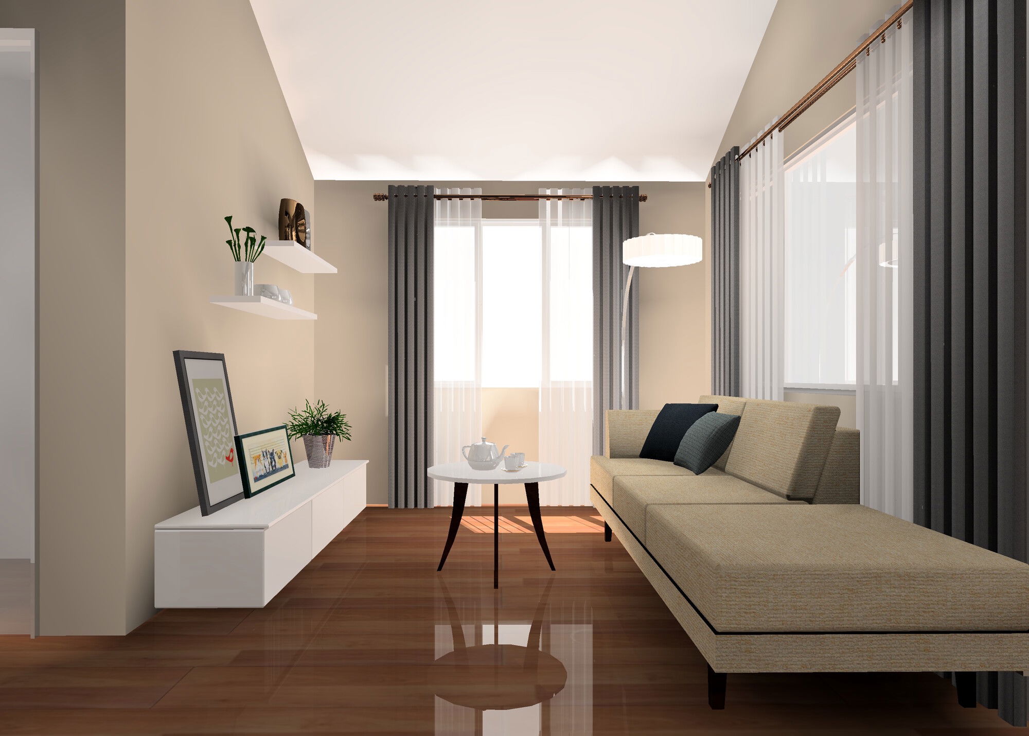 Online Designer Bedroom 3D Model 3