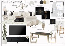 Gold Accents Contemporary Home Interior Design Liana S. Moodboard 1 thumb