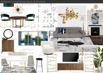 Glamorous/Elegant Living and Dining Room Design Jessica S. Moodboard 1 thumb