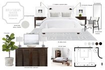 Modern White & Grey Bedroom Interior Design MaryBeth C. Moodboard 1 thumb
