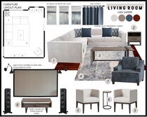 Spacy Living Room with Ceiling Beams Design Shofy D. Moodboard 2 thumb