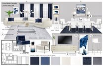 Navy Accents for Contemporary Living Room Rajna S. Moodboard 1 thumb