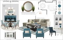 Neutral Transitional Living/Dining Room Design With Blue Accents Rachel H. Moodboard 2 thumb