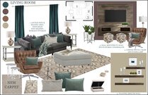 Transitional Living Room in Brown and Grey Rachel H. Moodboard 2 thumb