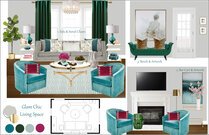 Glam Colourful Living Room Transformation Rachel H. Moodboard 1 thumb