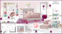 Colorful Eclectic Girl Bedroom Interior Design Rachel H. Moodboard 1 thumb