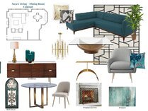 Eclectic Transitional Living Space Design Lynda N Moodboard 2 thumb