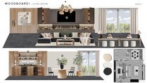 Modern Living and Dining Room with a Bar Erika F. Moodboard 2 thumb