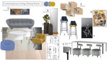 Airy Contemporary Living & Dining Interior Design Wanda P. Moodboard 1 thumb