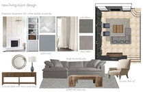 明亮的和时尚的客厅/餐厅考特尼·h·Moodboard 2拇指