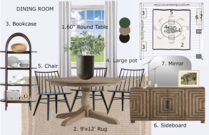 Contemporary Glam Dining Room Annie L. Moodboard 1 thumb