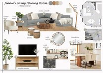 Cozy Rustic Modern Living & Dining Room Liana S. Moodboard 1 thumb