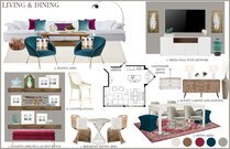 Transitional Living, Bedroom and Home Office Design Rachel H. Moodboard 1 thumb