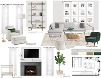 Emerald Green Accent Living Room Design Picharat A.  Moodboard 2 thumb