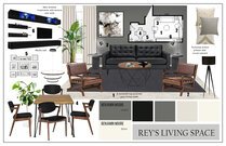 Masculine Contemporary Living & Dining Design Casey H. Moodboard 1 thumb