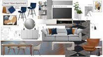 Sleek Apartment Design with Blue & Brown Pops Wanda P. Moodboard 1 thumb