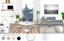 White Contemporary Living Room Michelle B.  Moodboard 1 thumb