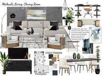 Chic Modern Living & Dining Room Design KaSonndra L. Moodboard 2 thumb