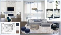 High Ceiling Modern Living Room Interior Design Berkeley H. Moodboard 2 thumb