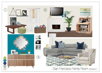 Kid Friendly Multi Purpose Family Room Design Christine M. Moodboard 2 thumb