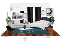 Bachelor Pad Living Room/Bedroom Design Janet Y Moodboard 2 thumb