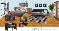Bachelor Pad Living Room/Bedroom Design Joyce T Moodboard 3 thumb