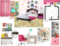 Jills pink girls room design Picharat A.  Moodboard 2 thumb
