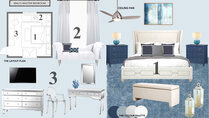 Glamorous & Calming Blue Bedroom Nor Aina M. Moodboard 2 thumb