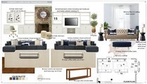 Transitional Living Room with Stone Fireplace Farzaneh K. Moodboard 2 thumb