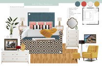 Contemporary Bedroom Design with Pops of Color Shasta P. Moodboard 2 thumb