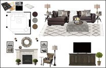 Masculine Glam Living Room Interior Design Rachel H. Moodboard 2 thumb