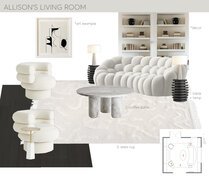 Bubble Curved Sofa Living Room Interior Design Jessica S. Moodboard 2 thumb